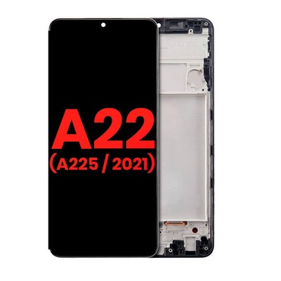 OLED Display for Samsung Galaxy A22 4G (A225/2021) With BLK Frame & Fingerprint
