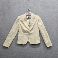 VINTAGE GAP Women Blazer 10 Beige Suit Jacket Button Y2K NWT