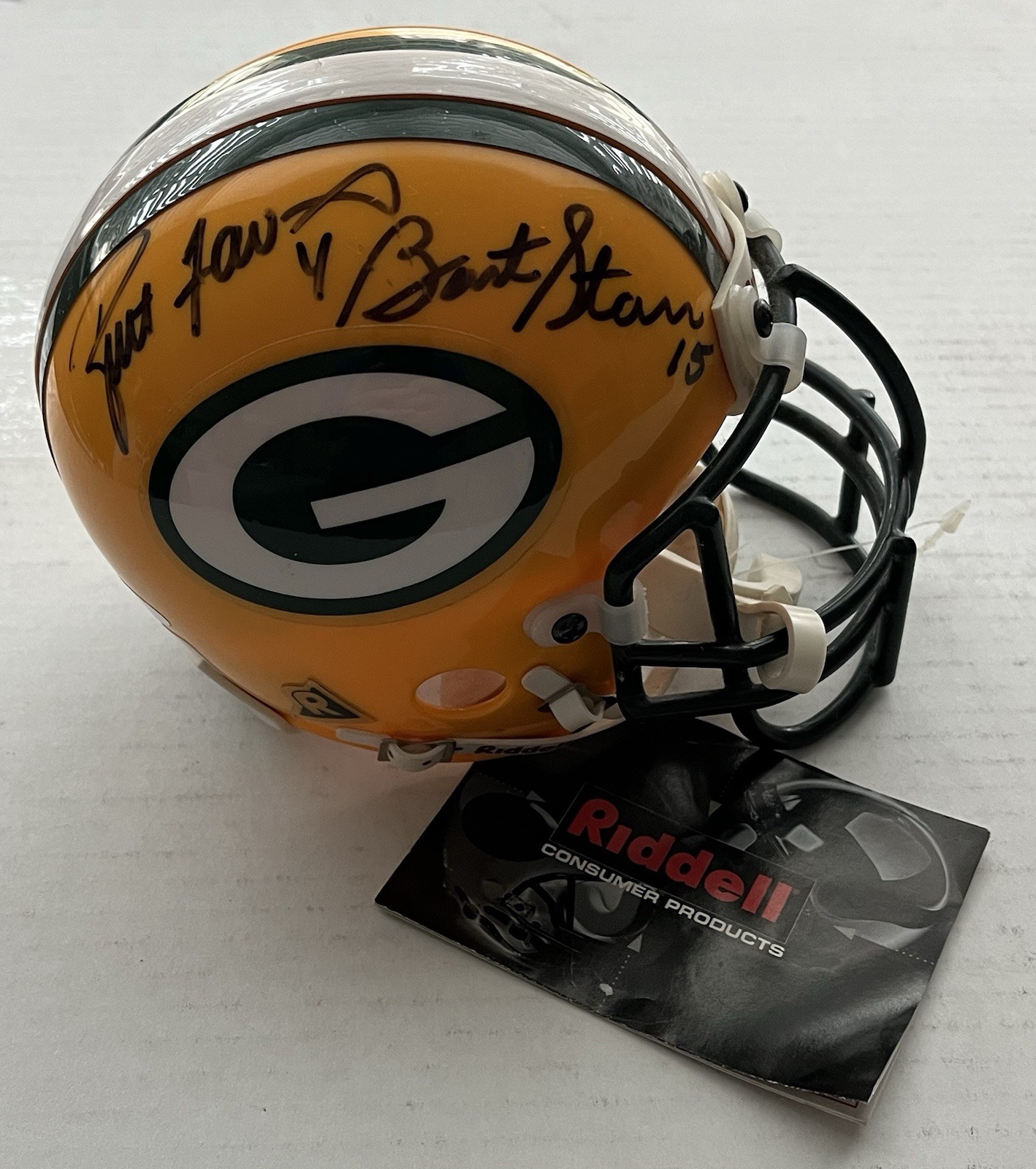 Brett Favre & Bart Starr Autographed Signed Green Bay Packers Mini Helmet TRISTAR COA 