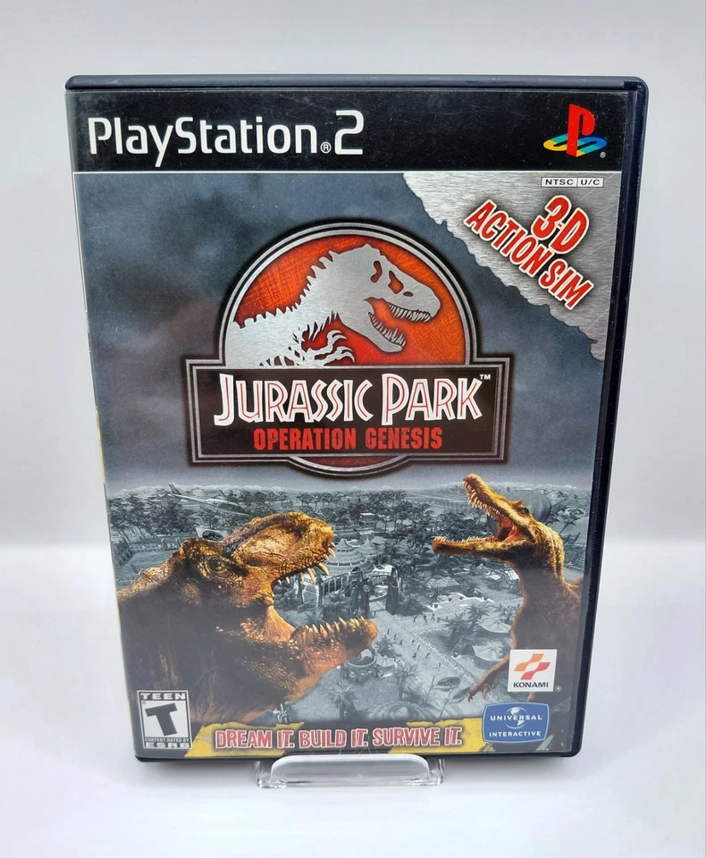 Jurassic Park Operation Genesis (Sony Playstation 2 PS2, 2003) CIB w/ Reg Card - Image 2 of 4