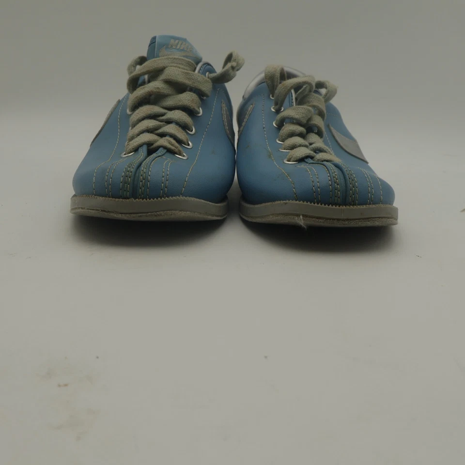 Nike Bowling Shoes mens 7 womens 8 Blue Silver Leather Athletic Sneakers vintage - Image 2 of 4