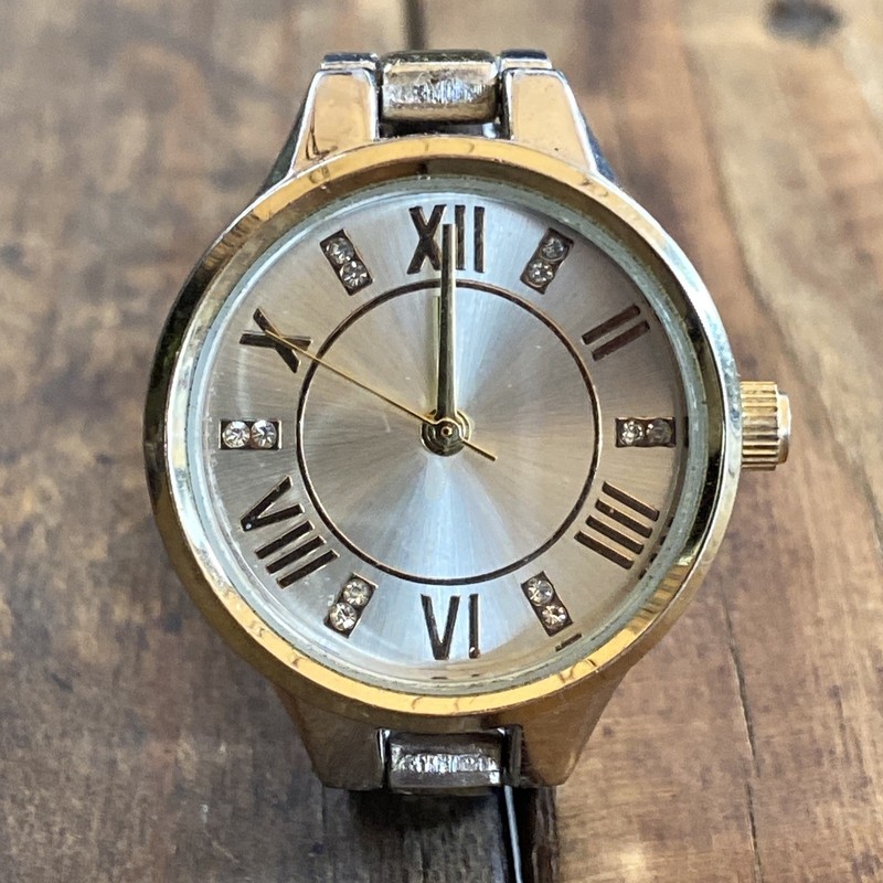 FMD Quartz Silver Tone Watch Roman Numeral  Face FMDWS168
