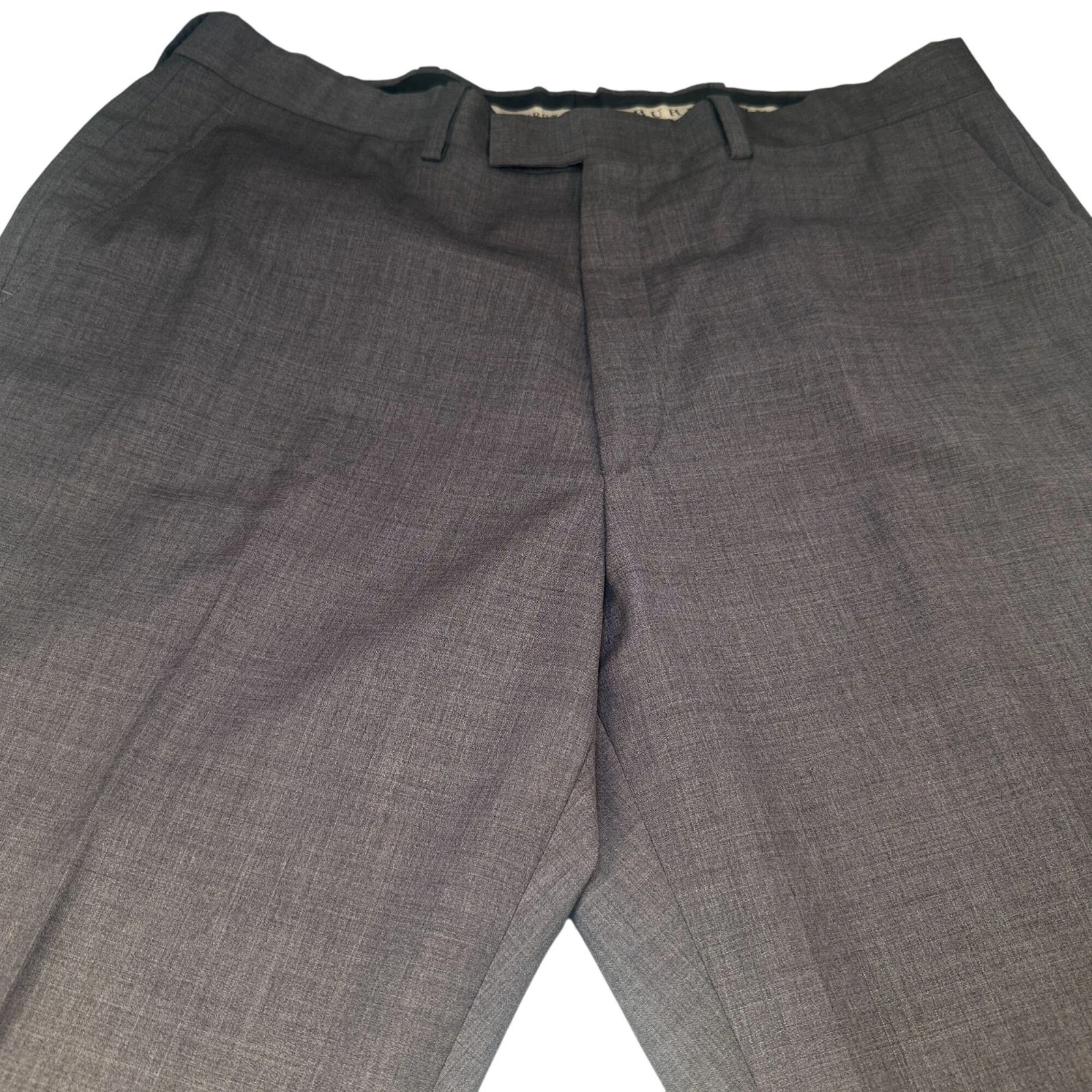 Pantaloni da lavoro Burberry London in lana plissettata con pantaloni eleganti da uomo