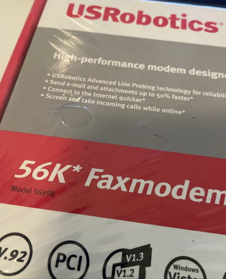 56k Faxmodem PCI for Windows USR USR5699B US Robotics - Image 2 of 3