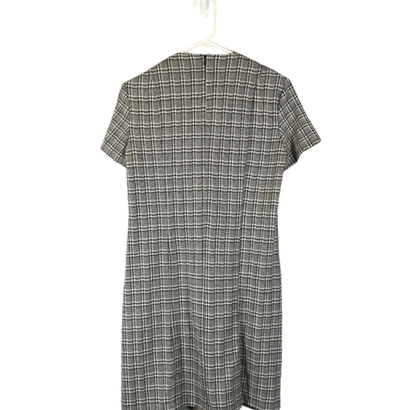 VETEMENTS Abito camicia Mango bianco e nero pied de poule a quadri dettaglio bottoni donna tg 4