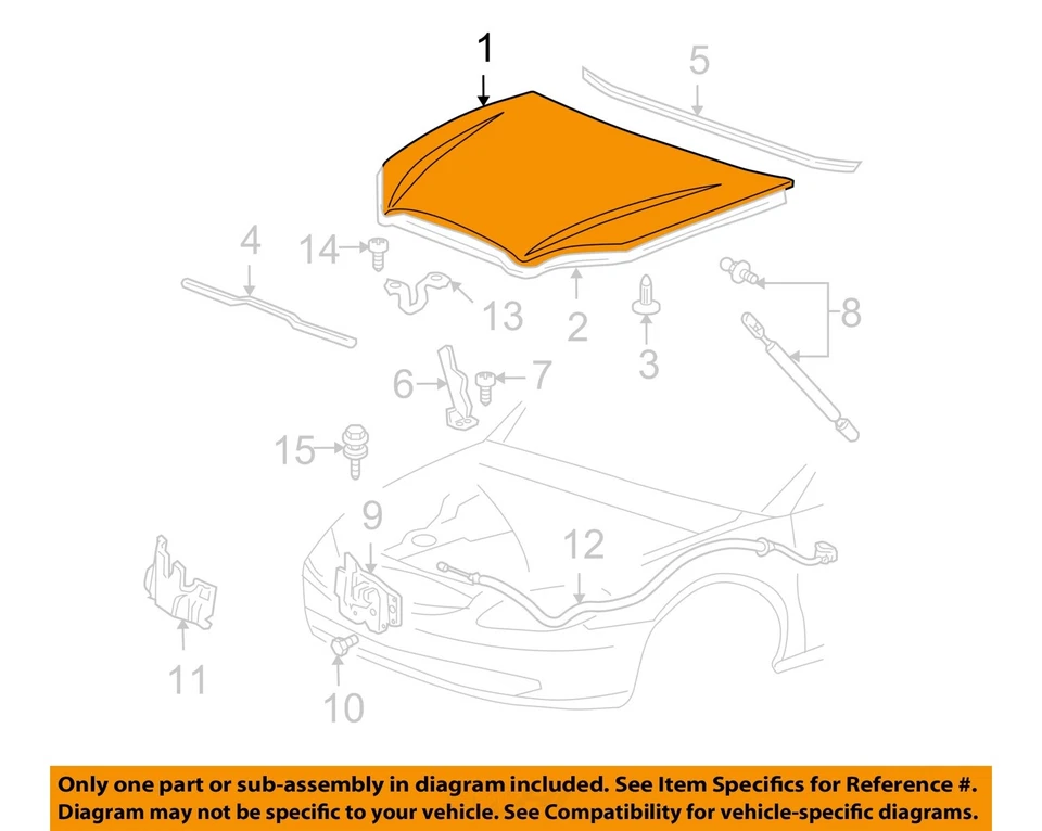 Used Hood fits: 2004 Ford Taurus Grade A Foto 3 de 4