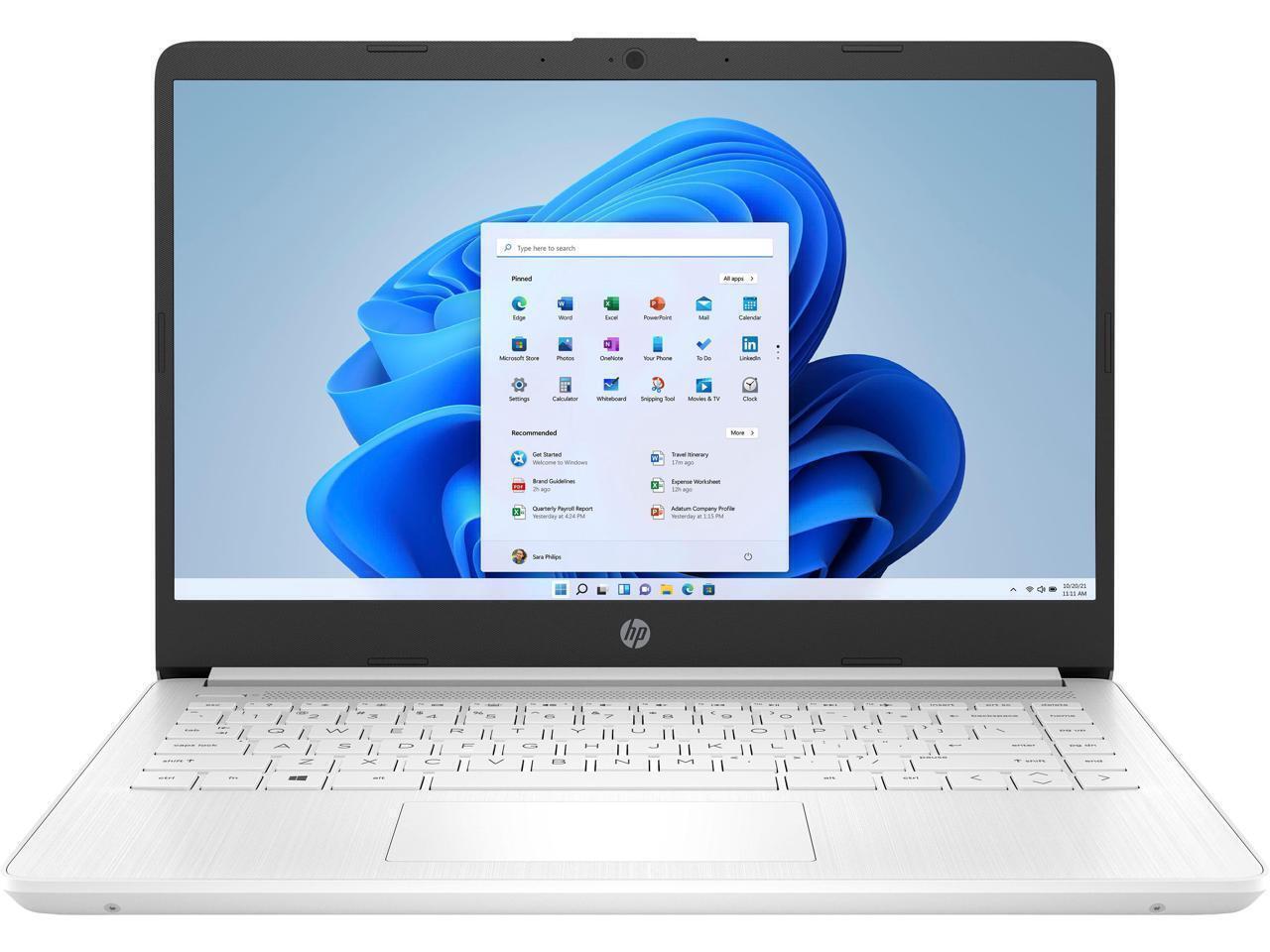 HP 14DQ0052DX 14" (64 GB, SSD, Intel Celeron N, 1.10 GHz, 4 GB) Laptop - White (685K1UA#ABA)