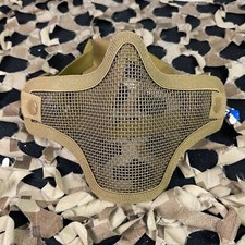 NEW Bravo TacGear V1 Strike Steel Half Face Airsoft Mask - Tan