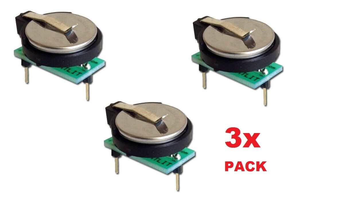 Lithium Coin Cell to 3-pin Barrel Battery Adapter THREE PACK