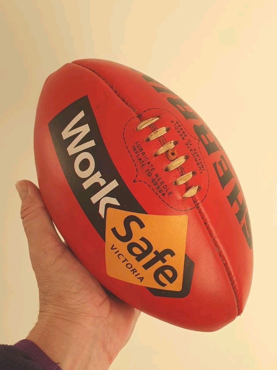 🔶️COUNTRY WORKSAFE VINTAGE SHERRIN KB AFL VFL LEATHER FOOTBALL