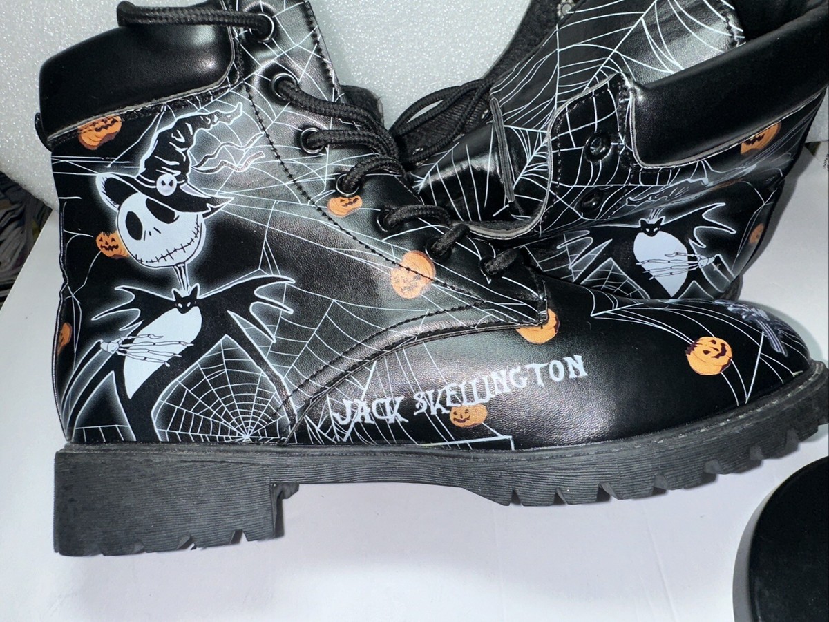 Nightmare Before Christmas Jack Skellington Boots Women's Size 12 Men's 11  Goth