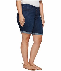 plus size denim bermuda shorts