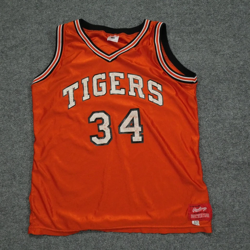 Vintage Clemson University Basketball Uniform Womens 40 32 Medium Orange 80s - Image 2 of 4