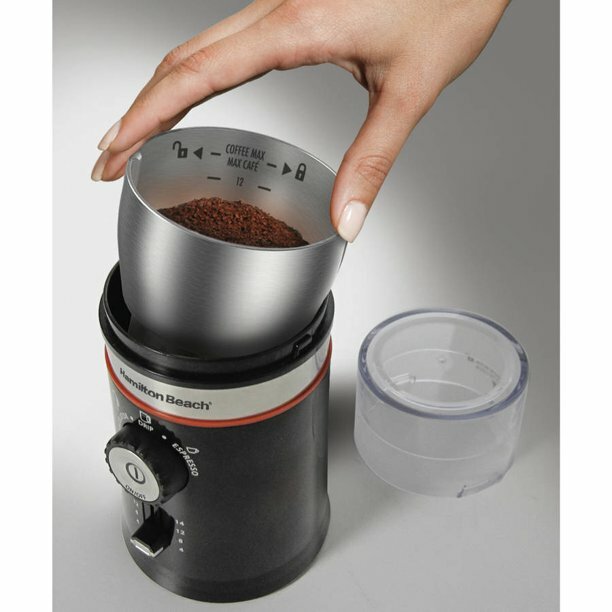 Hamilton Beach Custom Grind COFFEE GRINDER 5-Settings | Stainless