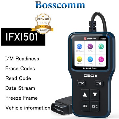 Bosscomm IFIX501 OBD2 Scanner Engine Check Code Reader Car Fault Diagnostic Tool