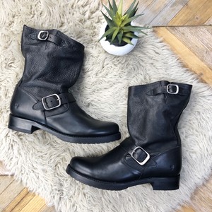 frye black moto boots