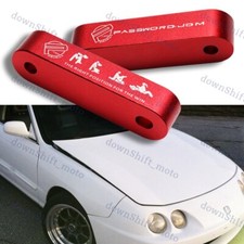 X2 New Red Password Hood Vent Spacer Risers Jdm 90-01 Integra 88-00 Civic