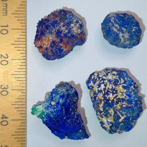 Azurite rough natural raw pebbles mini mineral specimens bundle lot 95.2ct - Picture 3 of 7