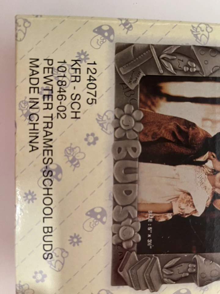 оловянные школьные бутоны рамка для картин 5 дюймов x 3 1/2 дюйма - Изображение 2 из 4