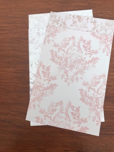 10 pack, 100 x 143mm 180gsm baroque print, double sided card toppers, - Picture 3 of 6
