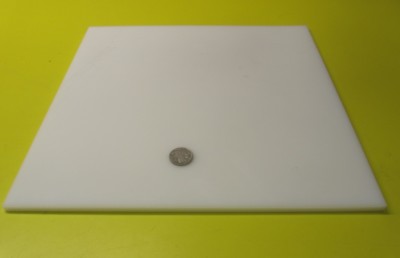 HDPE (Polyethylene) Sheet White, .250 (1/4) Thick x 12'' Wide x 12'' Length