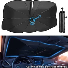 56" Car Windshield Sun Shade Foldable Umbrella Front Window Cover Visor Umbrella