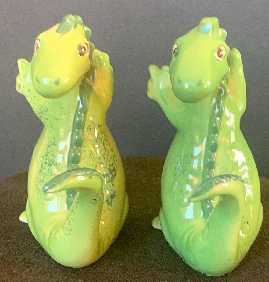 Vintage Dinosaurs Salt And Pepper Shakers Set eBay