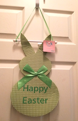 Happy Easter Bunny Silhouette Green