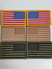 US FLAGGE FLAG AUFNÄHER PATCH MIT KLETT VERSCH. FARBEN POLICE ARMY MLITARY