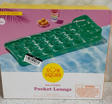 Sun Squad Inflatable Pocket Lounge Pool Float