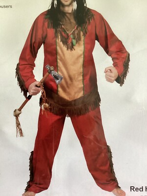 ''Red Hawk Man'' Indianer Kostüm  2 tlg./Herren Familienkostüm Fasching Western