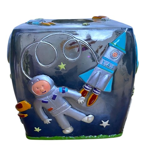 Laura Ashley Space-Themed Ceramic Tissue Box Cover (C72Q) - Picture 2 of 6