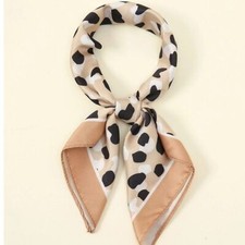 Simple Graphic Bandana Scarf, Animal Print, Women.