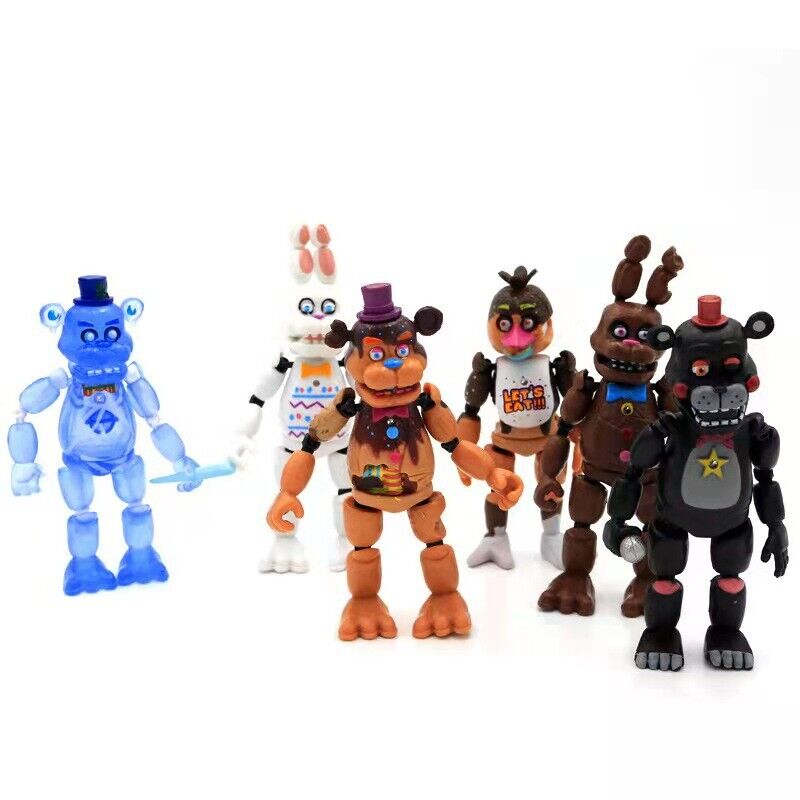 6PCS 6in Five Nights at Freddy's Action Figures Christmas Nightmare FNAF  Toy Set