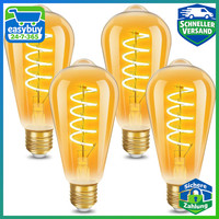 Vintage GlüHbirne E27 4 StüCk Retro SpiralföRmig LED Warmweiß 2200K Nostalgie