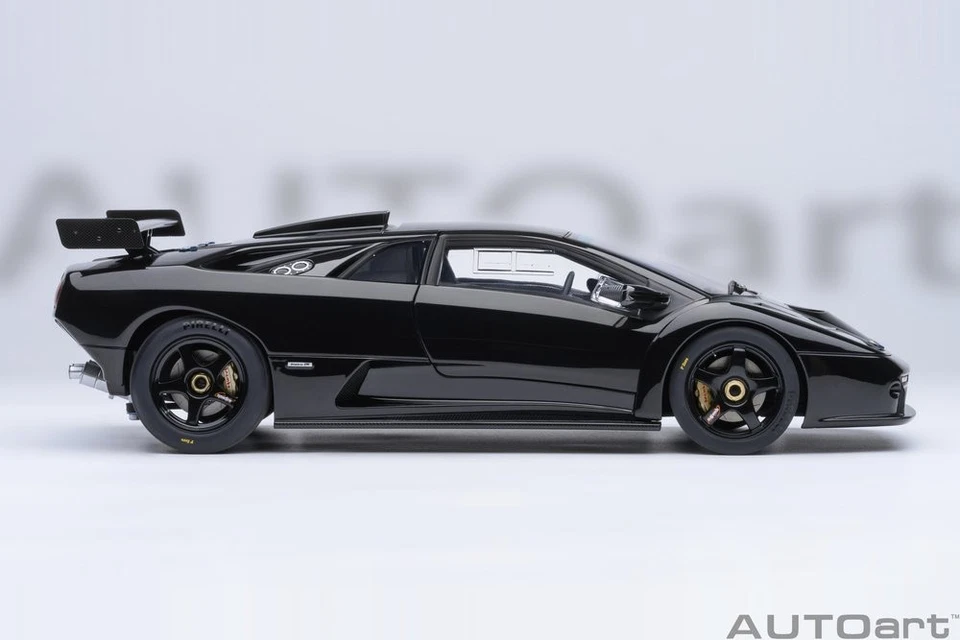 Lamborghini Diablo GT-R 1999 Negro Modelo De Auto 1:18 Autoart - Imagen 4 de 4