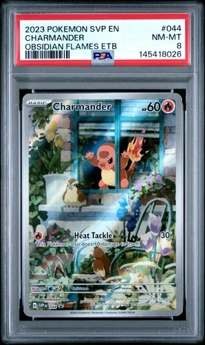 2023 POKEMON SVP EN-SV BLACK STAR PROMO #044 CHARMANDER PSA 8