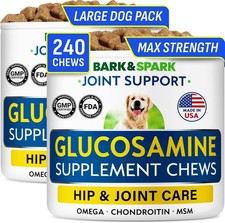240 Treats - Bacon Glucosamine Chondroitin Dog Hip  Joint Supplement - SALLE