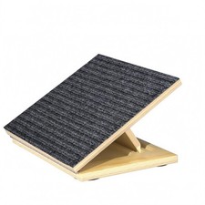 Adjustable Wooden Dog Ramp Pale Natural Wood Adjustable Incline Ramp for Dogs