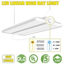 150W LED Linear High Bay Shop Light Fixtures Garage Warehouse 4500K/5000K/5700K