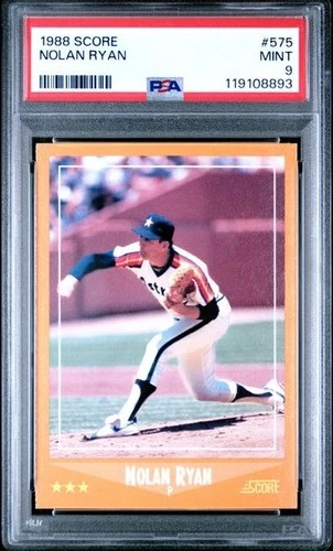 1988 Score Nolan Ryan #575 PSA 9 Hall of Fame
