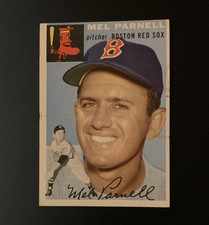 Topps 1954 Mel Parnell #40 Boston Red Sox MLB Base Set White Back Card