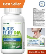 200 Count Mucus Relief DM - Cough Control with Dextromethorphan  Guaifenesin