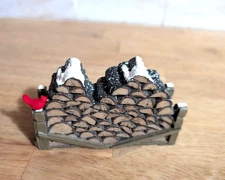 NEW Dept 56 Village Accessory - Log Wood Pile - Stacked Firewood Department 56