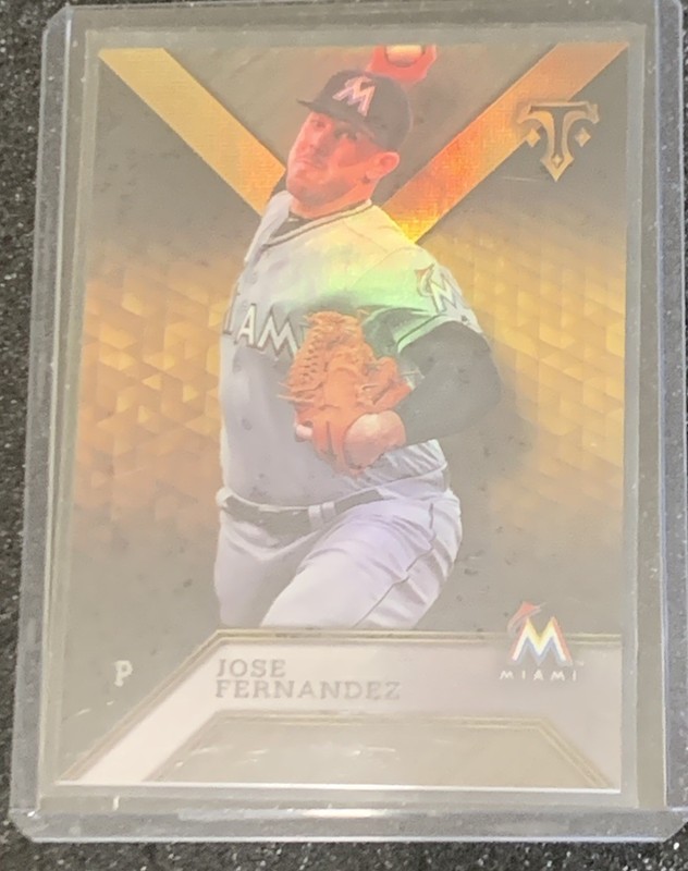 Jose Fernandez 2016 Topps Triple Threads #15 Gold Greensboro Grasshopper Marlins