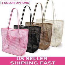 Extra Large Summer Beach Mesh Bag Picnic Tote Women Men shopping Travel Handbag