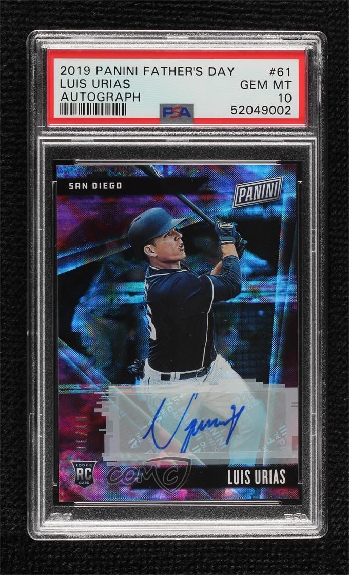 2019 Panini Father's Day 1/10 Luis Urias #61 PSA 10 GEM MT Rookie Auto RC n0c