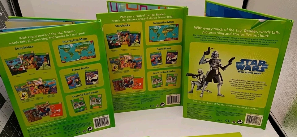 Leapfrog 5 book lot-Starwars, Finding Nemo, Ozzie & Mack,Play Tag, Pixar Puzzles - Image 3 of 4