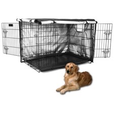 Dog Crates Cover 24/30/36/42inch Pet Kennels Covers with Two Door, Vents Window