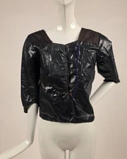 ANTIQUE DUTCH 19TH C HIGH GLAZED BODICE W STUFFED BUSTLE BUM REAR